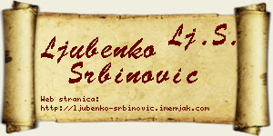 Ljubenko Srbinović vizit kartica